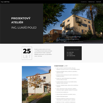Tvorba webu pro projektový ateliér Ing. Lukáše Poleje v Hronově