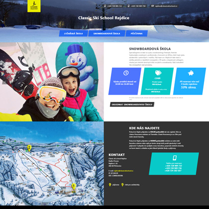 Tvorba www stránek pro lyžařskou školu v Rejdicích
