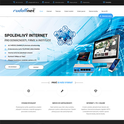 Tvorba webu pro firmu Rudolf-net.cz